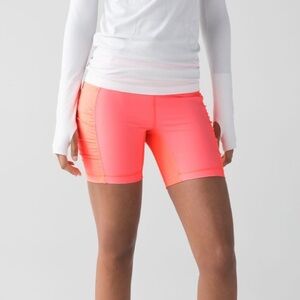 Lululemon Speed Track Shorts in Grapefruit